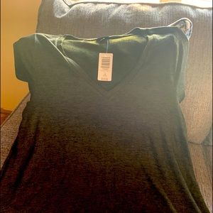 Olive green blouse v-neck nice and loose